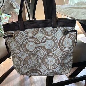 Coach tote with matching wallet/wristlet